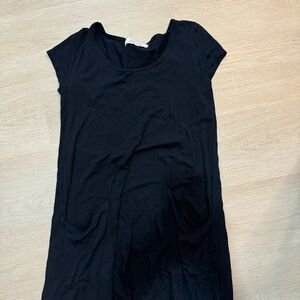 Fighting Eel Black Pleated Sheath Midi Dress